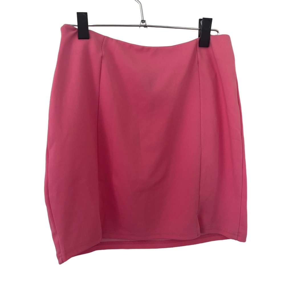 SHEIN Women‎ Pink Mini Skirt High Waisted Bodycon Side Zip Size 6 Medium